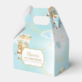 熱気球かわいい動物の男の子の誕生日パーティー フェイバーボックス