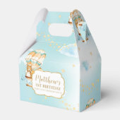 熱気球かわいい動物の男の子の誕生日パーティーF フェイバーボックス (正面サイド)