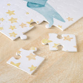 熱気球かわいい動物パーソナライズされたたち ジグソーパズル (側面)