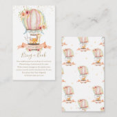 . .熱気球かわいい赤ん坊の動物が本を持ってくる エンクロージャーカード (正面/裏面)