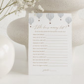 熱気球がママの赤ちゃん最高のシャワーゲームを知る 招待状