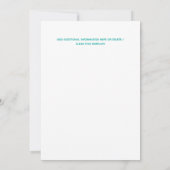 熱気球が最初の誕生日の少女に旗を立てる 招待状 (裏面)