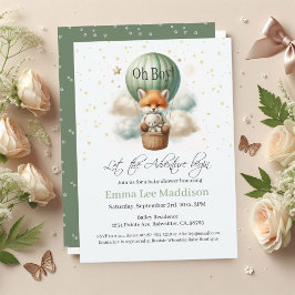 熱気球でアドベンチャーアウェイトオボーイキツネ 招待状