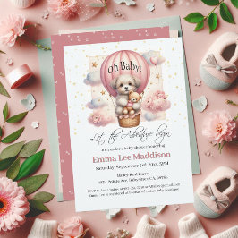 熱気球で子犬を冒険へ 招待状