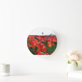 熱気球で野原でバンジャ・ルカ・チューリップス ラウンド壁時計 (ホーム)