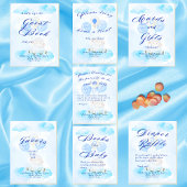 熱気球で青い子羊を好む 台座サイン