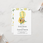 熱気球とひまわりブライダルシャワー カード (正面/裏面インサイチュ)