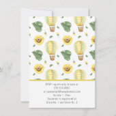 熱気球とひまわりブライダルシャワー カード (裏面)