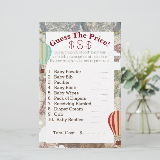 熱気球と世界地図で価格を推測 (スタンド正面)