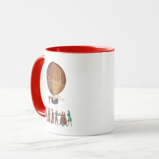 熱気球と人 マグカップ (正面左)
