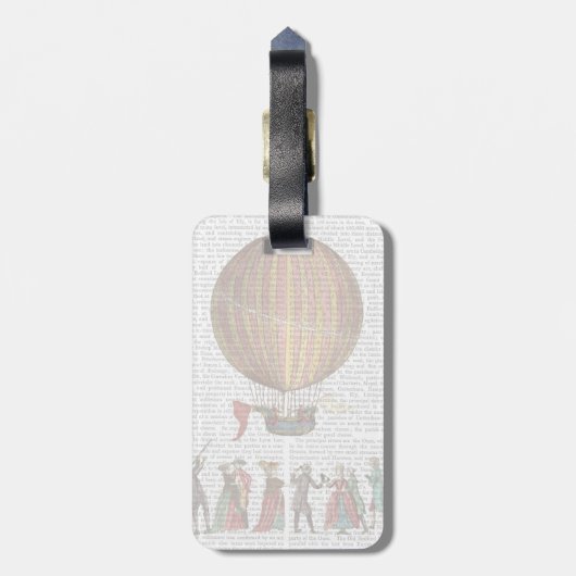 熱気球と人 ラゲッジタグ (裏面縦)