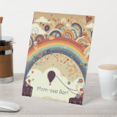 熱気球と虹の飲料 台座サイン (インサイチュ)