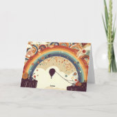 熱気球と虹 サンキューカード (裏面)