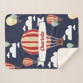 熱気球と雲の冒険 シェルパブランケット (正面(横))