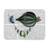 熱気球と鳥 マグネット (横)