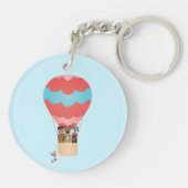 熱気球に乗った犬 キーホルダー (裏面)