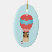 熱気球に乗った犬 セラミックオーナメント (右)