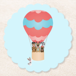 熱気球に乗った犬 ペーパーコースター