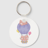 熱気球に乗った豚 キーホルダー (正面)