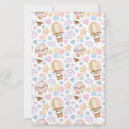 熱気球のお洒落水色パターン