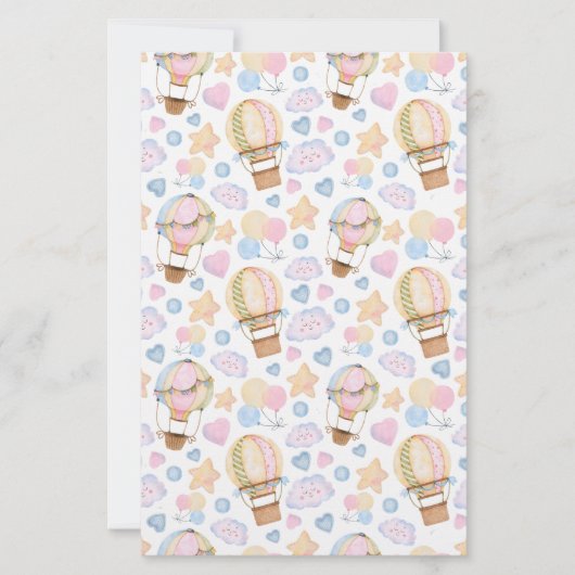 熱気球のお洒落水色パターン (正面)