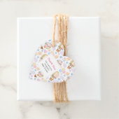 熱気球のお洒落水色パターン フェイバータグ (インサイチュ)