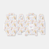 熱気球のお洒落水色パターン フェイバーボックス (折り畳みなし)