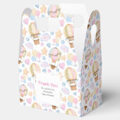 熱気球のお洒落水色パターン フェイバーボックス (オープン)