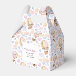 熱気球のお洒落水色パターン フェイバーボックス