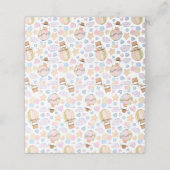 熱気球のお洒落水色パターン プレイスカード (外部開封)