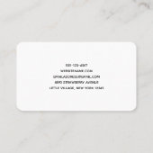 熱気球のお洒落水色パターン 名刺 (裏面)