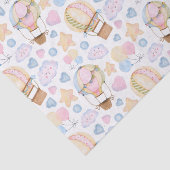 熱気球のお洒落水色パターン 薄葉紙 (詳細)