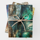 熱気球のデザイン & スチームパンク ラッピングペーパーシート (インサイチュ)