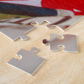 熱気球のバス上の飛行。 ジグソーパズル (側面)