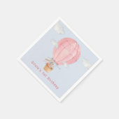 熱気球のバニー1st誕生日 スタンダードカクテルナプキン (角)