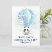 熱気球のパンダ サンキューカード (スタンド正面)