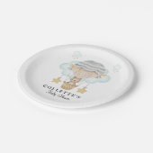 熱気球のベビーシャワーを負担 ペーパープレート (アングル)