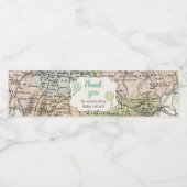 熱気球のヴィンテージマップ ペットボトルラベル (シングルラベル)