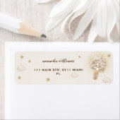 熱気球の中のテディベア男女兼用 ラベル (インサイチュ)