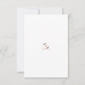 熱気球の中の赤ん坊の動物ありがとう ノートカード (裏面)