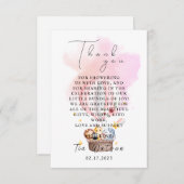 熱気球の中の赤ん坊の動物ありがとう ノートカード (正面/裏面)