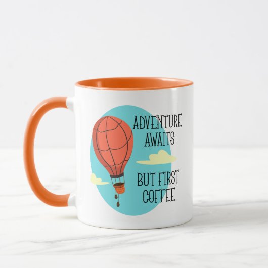 熱気球の冒険が待っているが最初のコーヒー マグカップ (左)