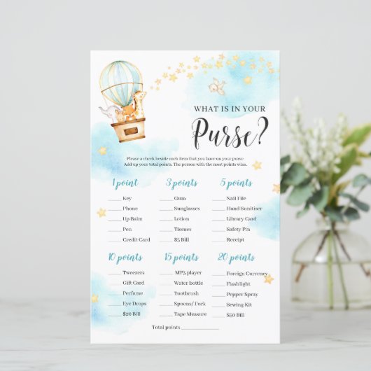 熱気球の動物あなたの財布ゲームの中にあるものを (スタンド正面)