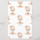 熱気球の動物がベビーを願う (裏面)