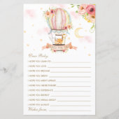 熱気球の動物がベビーを願う (正面)