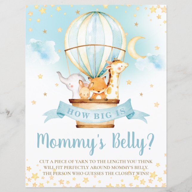熱気球の動物どのように大きいお母さんの腹のゲーム (正面)