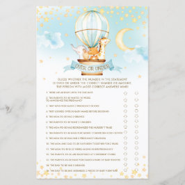 熱気球の動物のゲームの上または下