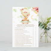 熱気球の動物の上または下ベビーゲーム (スタンド正面)