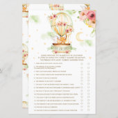 熱気球の動物の上または下ベビーゲーム (正面/裏面)