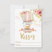 熱気球の動物は数を推測キスカード 招待状 (正面)